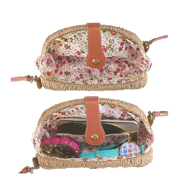 Natural Straw Crossbody Handbag - Picture 4 of 5